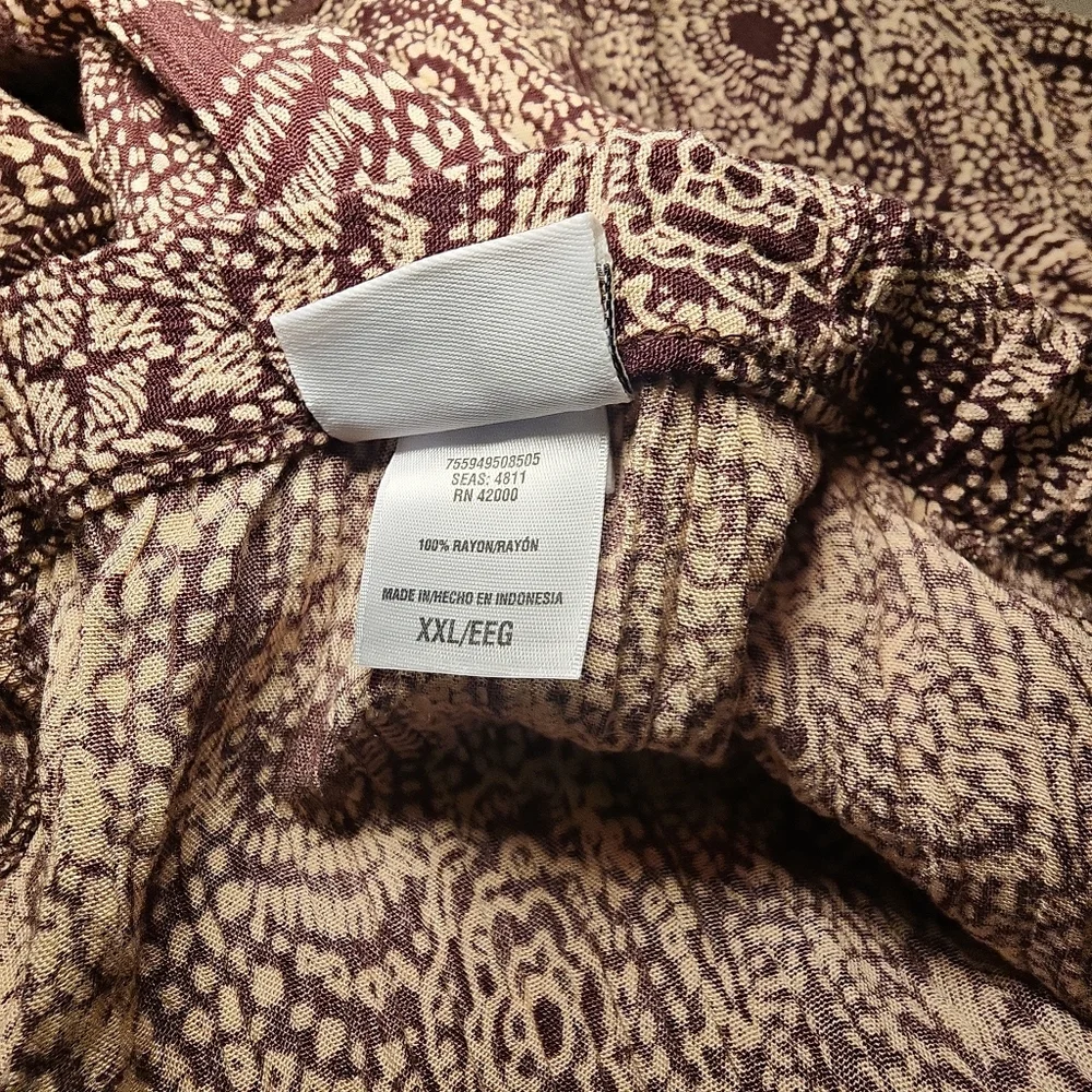 Boho Jaclyn Smith Cream and Brown A-Line Skirt Cottagecore Festival Hippie Tribe - Picture 8 of 8